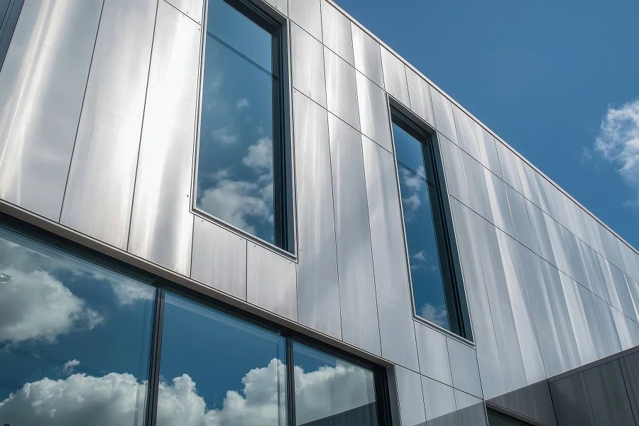 contemporary-aluminum-exterior-with-openings ติดตั้งอลูมิเนียมคอมโพสิตภายนอกอาคาร